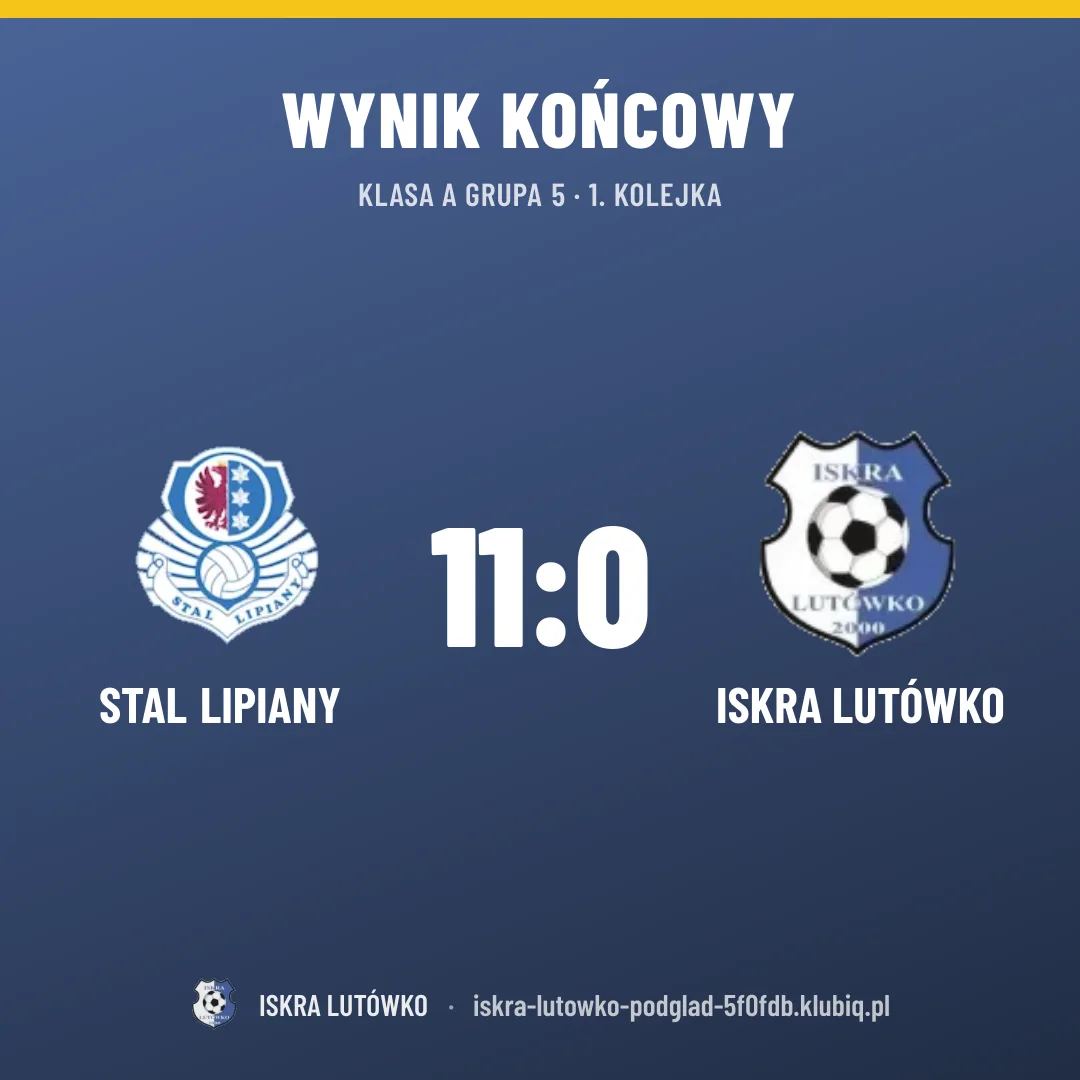 Stal Lipiany 11:0 Iskra Lutówko
